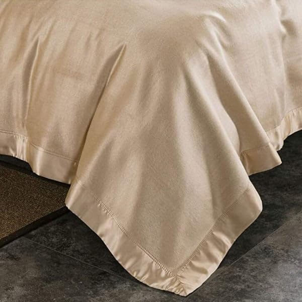 Resim Premium Saf İpek Battaniye (Gold) (Çift Kişilik 195 cm * 215 cm) 