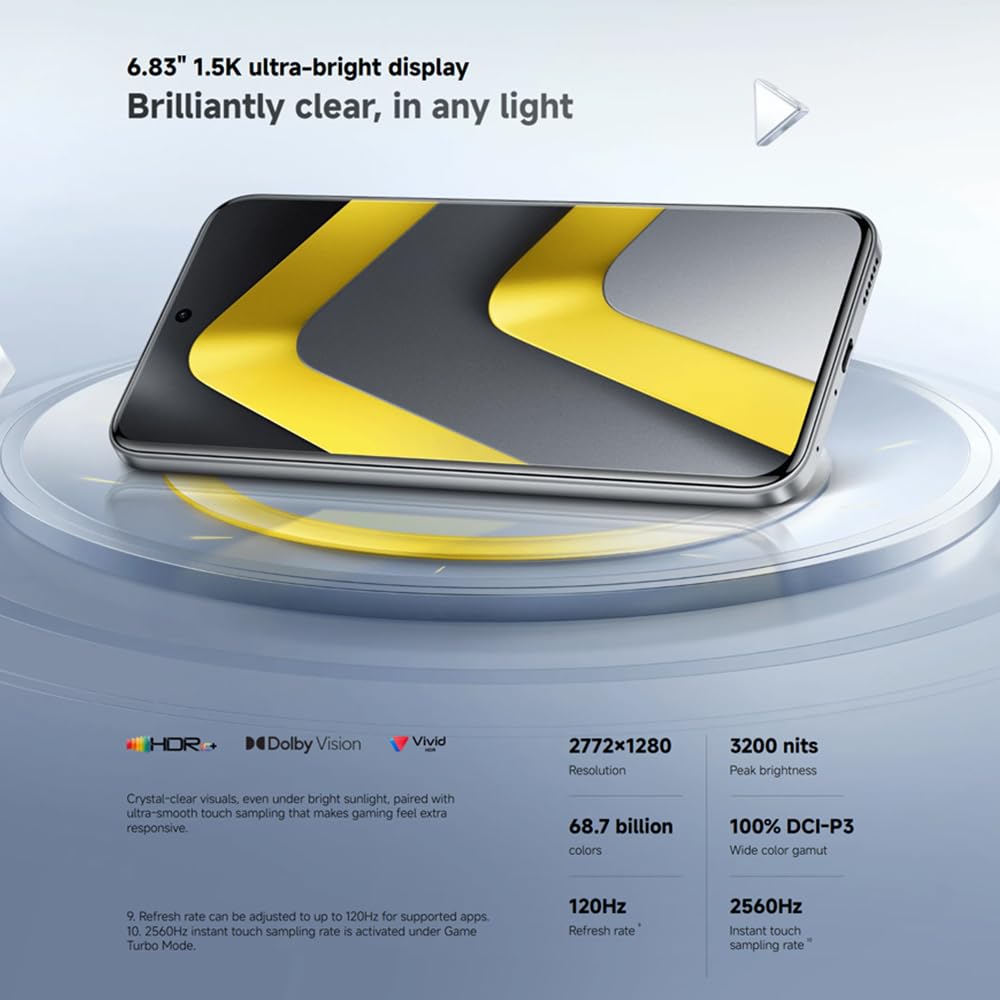 XIAOMI POCO M8 Pro 5G 12GB+512GB Smartphone – Snapdragon 7s Gen 4, display AMOLED 6,83" 120Hz, 6500mAh + Carica 100W, 50MP+32MP, argento (con caricatore incluso)