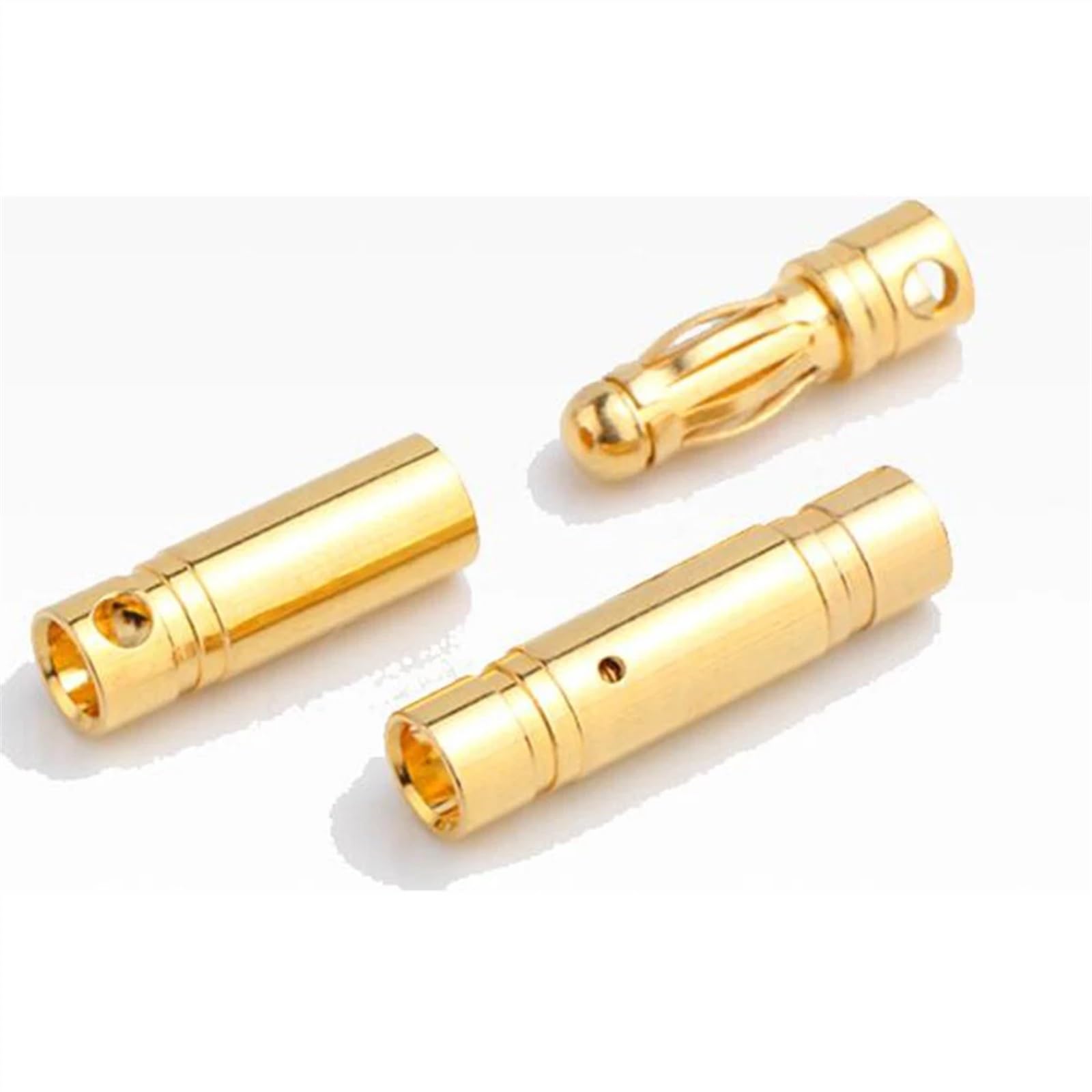 10 Pares AM-1003B Conector Banana de 4,0mm y Conector Banana de Oro de 24k (Color : 10 Pair)