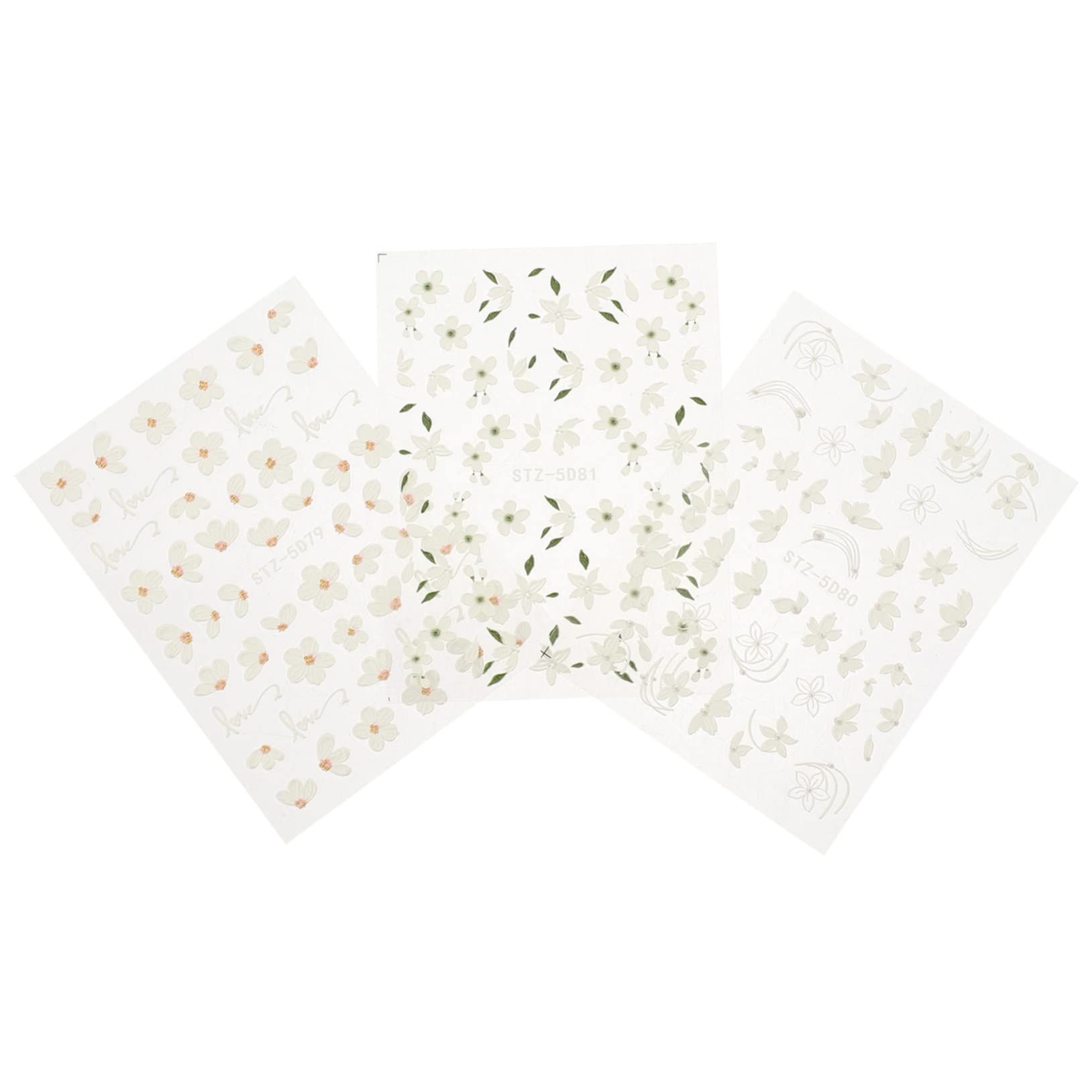 5 Set Autoadesivo Di Arte Del Del Fiore Gel Nail Stickers Gel Nails Stickers Adesivi Floreali Per Manicure Adesivo Per Unghie Autoadesivo Adesivo Per Unghie Fiore 3 Fogli*5