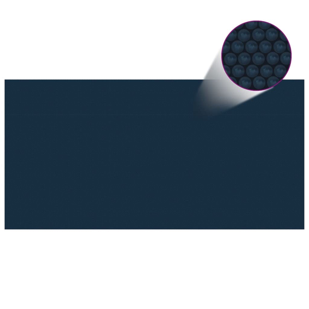 Willood Treibende Pool-Solarplane PE 400x200 cm Schwarz und Blau