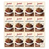 Junket Chocolate Ice Cream Mix: Makes 12 Quarts Old Fashioned Homemade Maker or Hand Stir - Just Add Milk and Cream, Chill, and Enjoy. Quick and Easy! 4 oz Box of Powdered Starter Mix (Pack of 12)