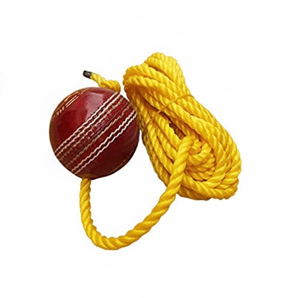 SMRT Cricket Leather Ball Red, Hanging Ball, Leather Ball Shot Practice Hanging Ball-picture-29