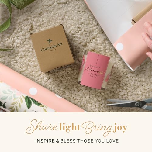 Image of Christian Art Gifts A Friend Loves Scented Candle: Soy Wax, Bible Verse
