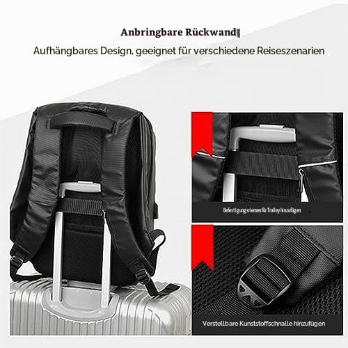 SEAFRONT Wasserdichter LED Rucksack mit BT APP, Programmierbar Buntes LED Smart Display, USB betrieben, 64 X 64 Bildschirm, DIY Reise Laptop Rucksack für Männer und Frauen