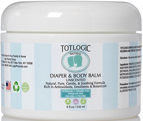 TotLogic Natural Soothing Diaper Balm, 8 oz, No Phthalates, No Parabens
