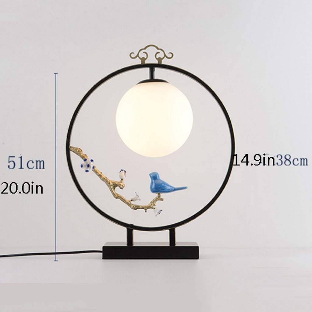 Lampa stołowa Chiński lampa stołowa sypialnia nocna nowa chińska imitacja klasyczna lampa stołowa Chiński styl retro salon zen studium biurko lampa Lampa stołowa LED