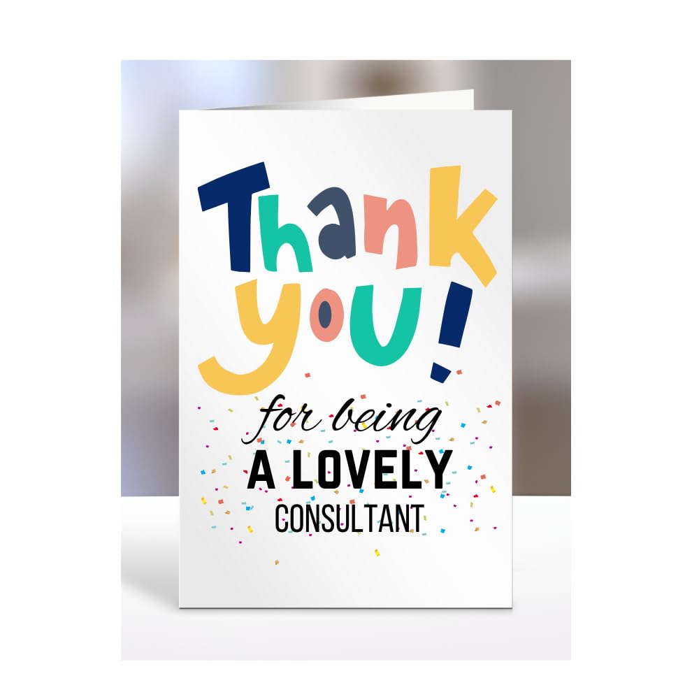 Thank you for being a lovely Consultant card, Happy Birthday, gifts for men, women, male, female, him, her, presents for Christmas, to say, A5-144_58