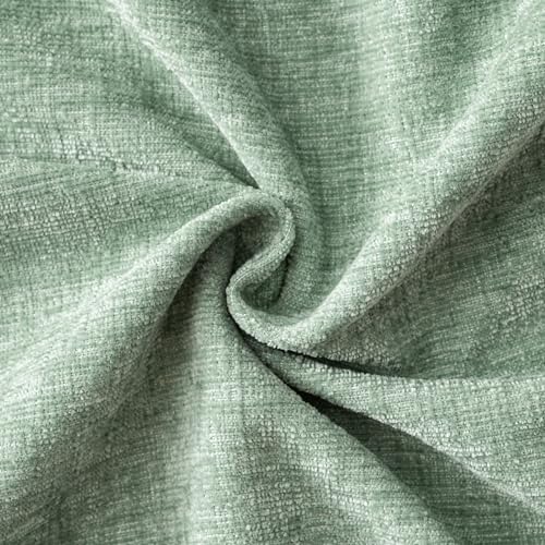 Image of MIULEE Pack of 2 Couch Throw Pillow Covers 16x16 Inch Soft Greyish Green Chenille Pillow Covers for Sofa Living Room Solid Dyed Pillow Cases