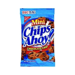 Chips Ahoy! Mini Chocolate Chip Cookies, 3-Ounce Bags (Pack of 12)