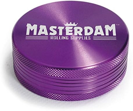 Masterdam Grinders 2-Piece Anodized Aluminum Herb Grinder - Large 2.5-Inch Purple