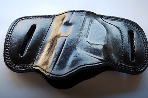 Leather Handcrafted Belt Slide Holster for Heckler & Koch P9S (R.H) Black Tan