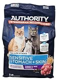 Authority Sensitive Stomach and Skin Dry Cat Food, Turkey and Rice Formula, 7 Pound Bag