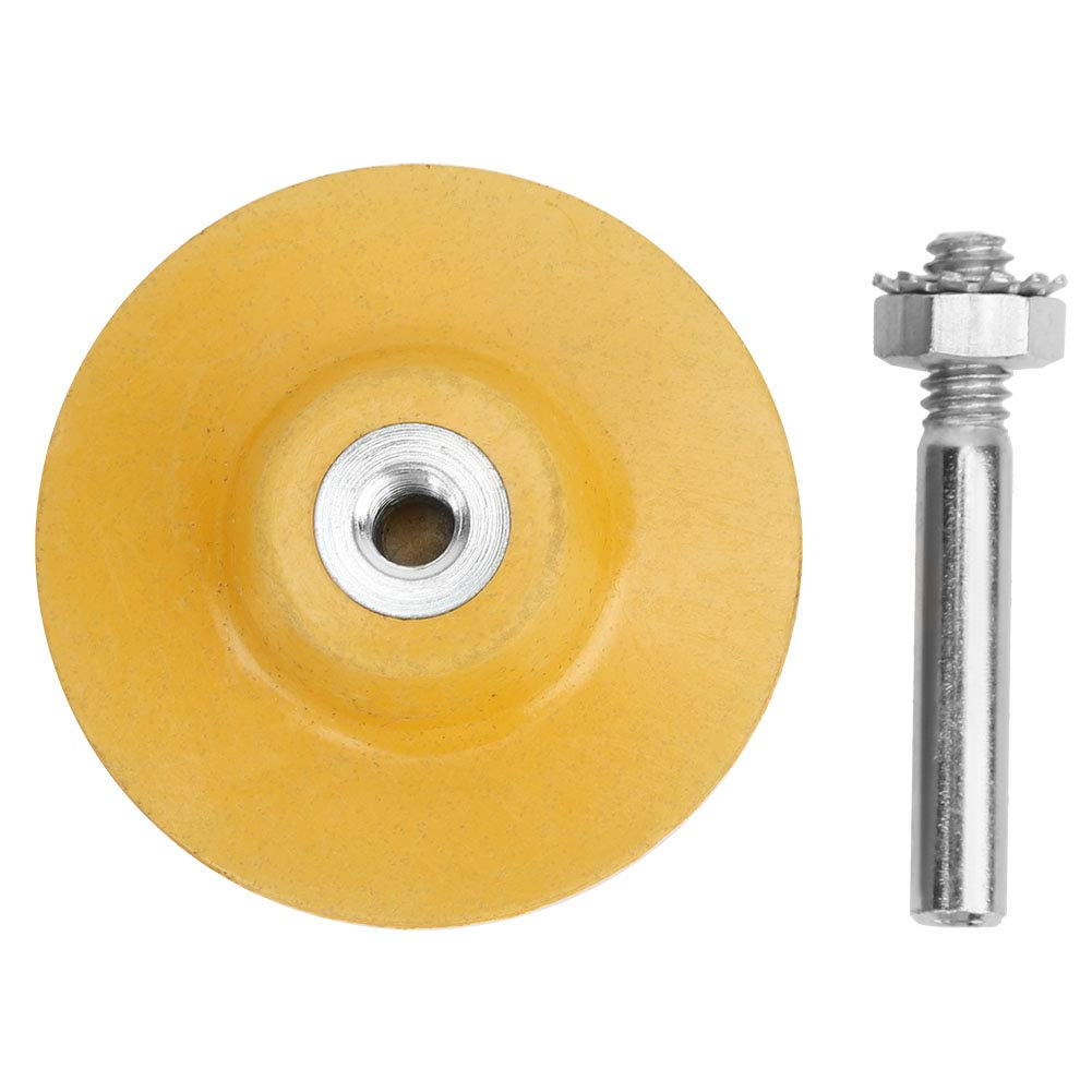 Bristle Disc Brush, Emery Rubber Bristle Disc, Functional for Polishing Grinding (Yellow)