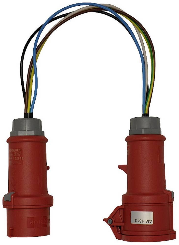 A 1389 adapter pomiarowy złącze CEE 16A 5-biegunowe - wtyczka CEE 16 A 5-biegunowa
