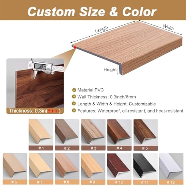 4/6/8 Pack Covers for Wire Shelving, Imitation Wood-Look Wire Rack Cover for Pantry/Closet/Rental Home, Waterproof & Cuttable PVC Composite Sheet(4 Tier,58x16in (147x41cm))