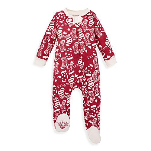 Image of Burt's Bees Baby unisex-baby Sleep & Play, Organic One-piece Romper-jumpsuit Pj, Zip Front Footed Pajama