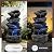 20" Outdoor Water Fountain with Lights, 5-Tiered Cascading Rock Water Fountain, Outdoor Garden Waterfall Decor for Garden, Patio, Courtyard