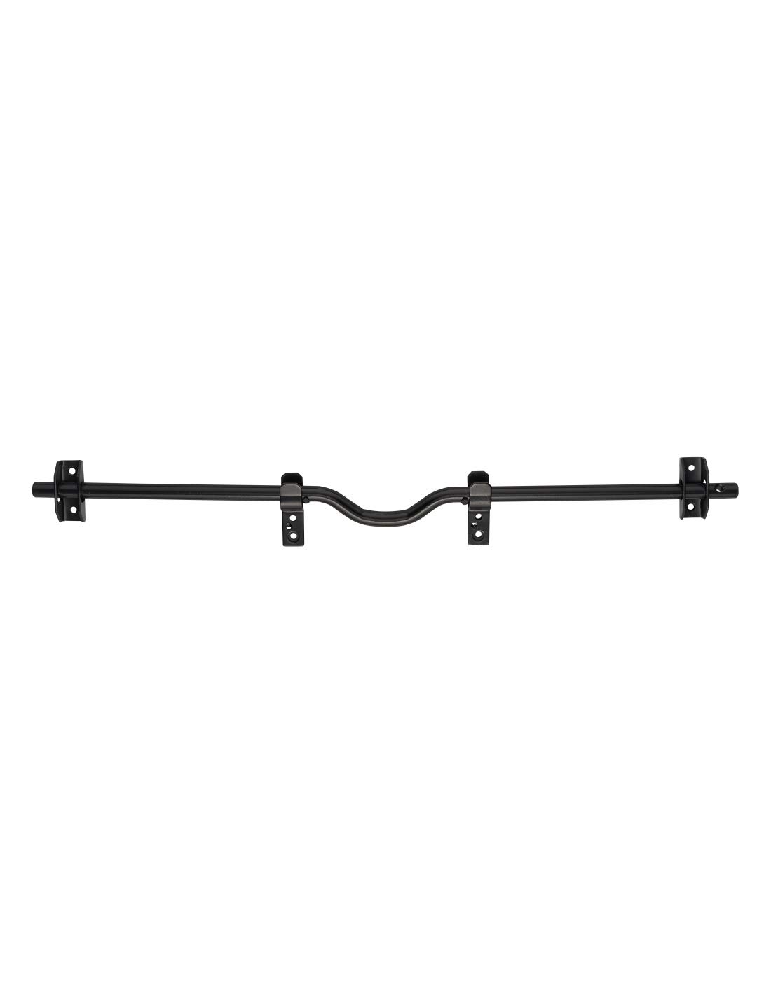 THIRARD - Barra de Seguridad para Persiana de Madera - Acero Galvanizado Negro - Ø 18 x 800 mm - 4 Patas Antipalanca - Perno con Cabeza Cuadrada - Cierre con Candado