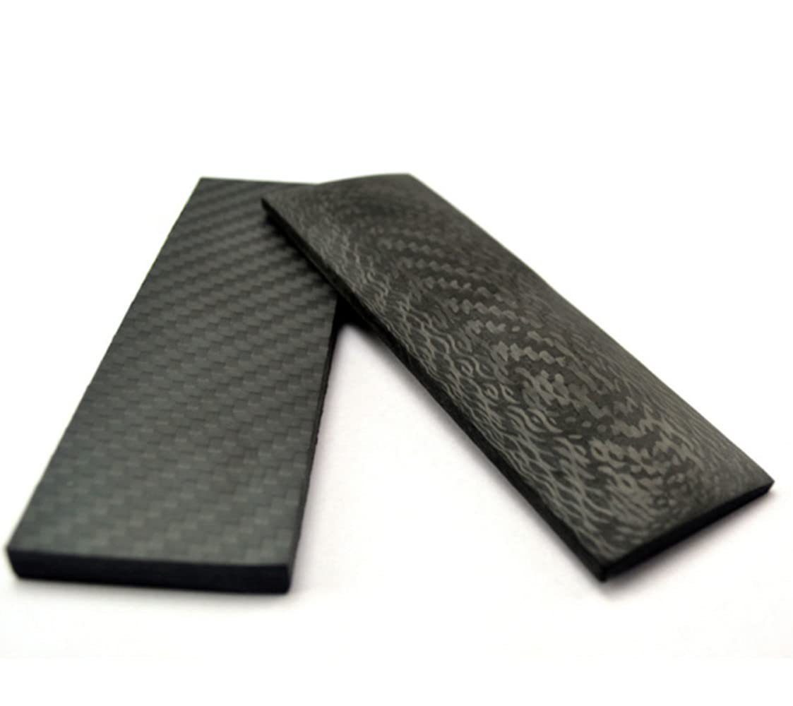 1 Paio di Manici di Coltello in Fibra di Carbonio 3K Materiale Lastre Maniglia A Bilancia Coltelli Strumento Personalizzato Fai Da Te per Coltello Rendendo(120X40X6MM)
