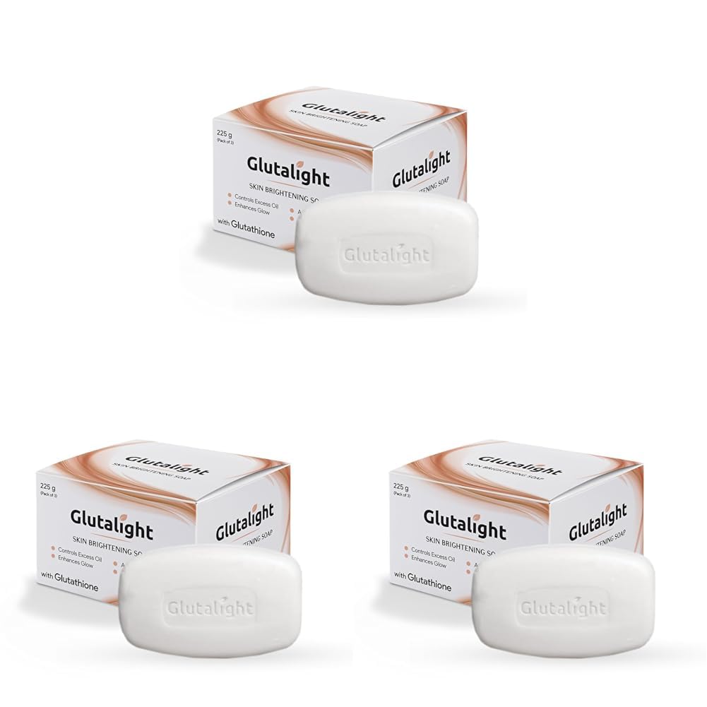 Glutalight Skin Lightening Soap with 1% Glutathione |Reduces Dark spots, Age Marks |for Skin Brightening – 75GM (Pack of 9)