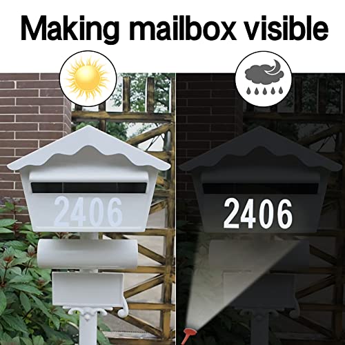 Yuomtf Reflective Mailbox Numbers Sticker For Outside，8 Sets 0-9 Self Adhesive Waterproof Number For Houses，Door，Cars ，Trucks (3Inch, Silver) #TOP3