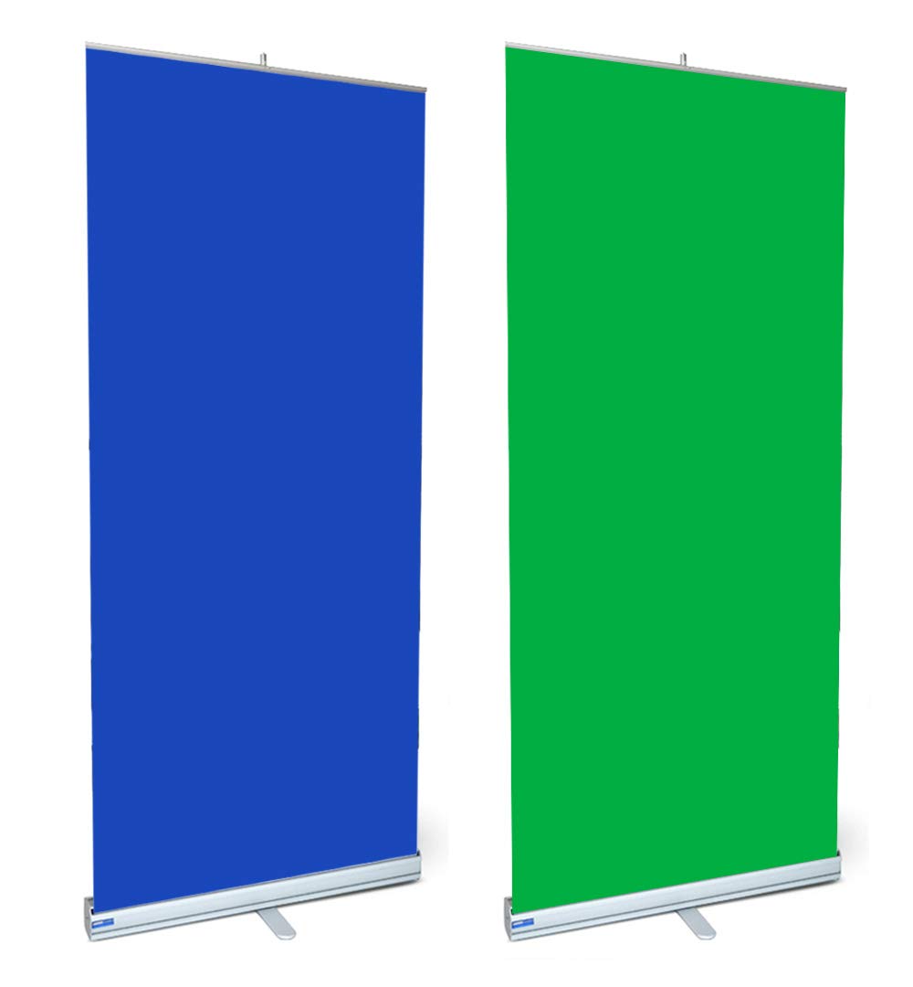 MyMaxxi | Mobile Greenscreen Videorückwand als Streaming Hintergrund | 100x210 cm | Hintergrund Video Foto Photo | Background Photography Chromakey