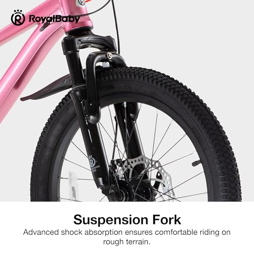 Image of RoyalBaby Kids Mountain Bike for Boys and Girls, Ultra-Light Aluminum 20-26 Inch Wheel Bicycle for 6-14 Years Old Children, 7 /21-Speeds Drivetrain