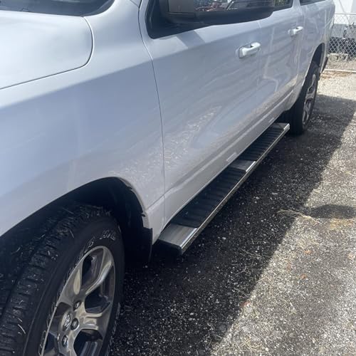 Image of COMNOVA 6 Inches Double Cab Running Boards for 2019-2026 Chevy Silverado /GMC Sierra 1500 Double Cab, 2020-2026 Silverado /Sierra 2500HD 3500HD, Stainless Steel Silverado Running Boards.