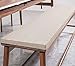 Cojín de banco de jardín de 2 plazas, antideslizante para asiento de banco de madera, colchón de repuesto para interior y exterior, columpio de patio (beige, 140 x 40 cm)
