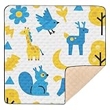 Pliable et portable : le tapis de gymnastique et d'activités pour bébé est facile à transporter et à ranger avec un design pliable. Vous pouvez le plier et le mettre dans un coin lorsque vous ne l'utilisez pas, et vous pouvez le mettre dans le sac de rangement et l'emporter partout. Le tapis de jeu pliable peut fournir un espace propre pour que votre famille puisse profiter d'un moment heureux à tout moment et n'importe où.