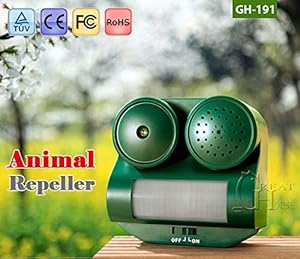 Generic 2105 New Super power Outdoor Ultrasonic Safe Harmless PIR Electronic Ultrasonic Animal Pest dog Repeller GH-191