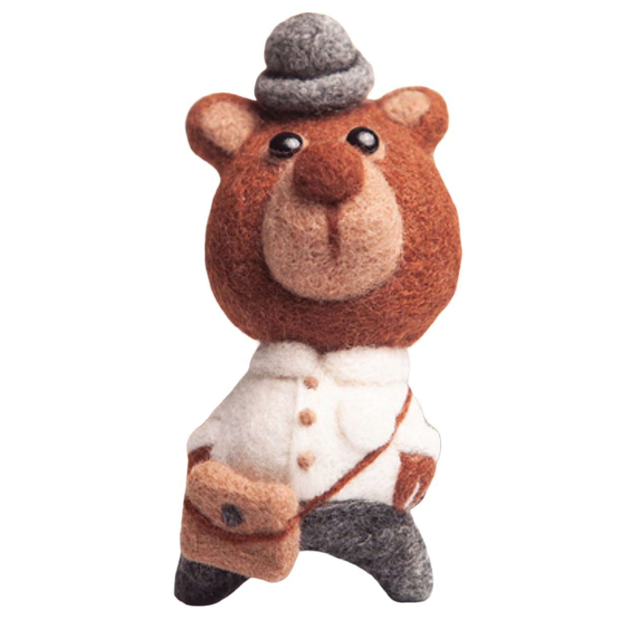 YJIUYUANQ Easy Project Needle Felting Kit for Beginners Adult Unique Felting Supplies Included Felting Wool, Felting Needles,Foam Mat,Instructions,Soft Blank Shape Base - Bear