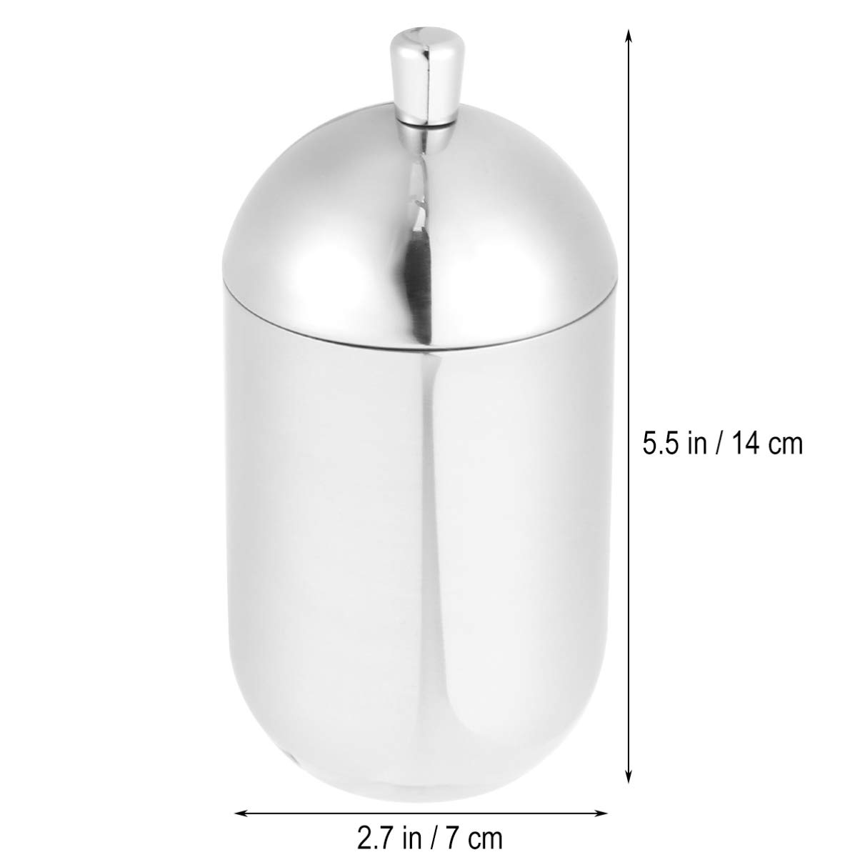 Boîte De Rangement Métal Inoxydable Pour Cotons-tiges - Avec Couvercle étanche - Pour Salle De Bain, Bureau, Maquillage
