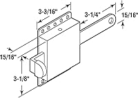Vista 2 de Prime-Line Products GD 52118 Cerrojo interior de alta resistencia y cubierta galvanizada, 7/8 pulgada x 1/8 pulgada, de acero