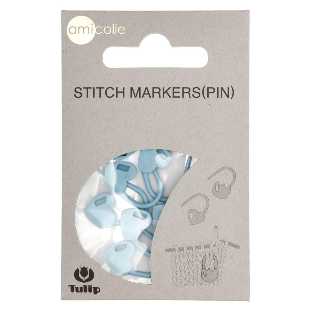 Tulip Blue Lockable Heart Stitch Marker, – 1 Piece