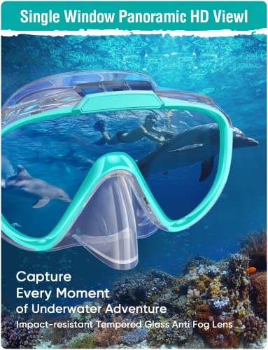 image for Seovediary Snorkeling Gear for Adults Anti-Fog Panoramic View Snorkel 