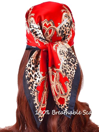 100% Mulberry Silk Scarf for Women Hair Lightweight Square Neckerchief Wrap For Head Scarves 21"4