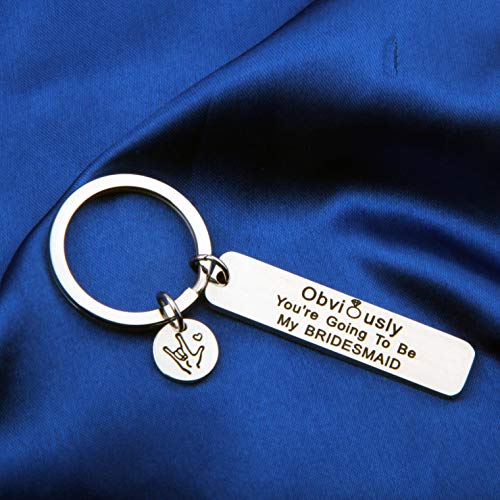 FEELMEM Thank You for Helping Me Tie The Knot Bridesmaid Gift Love Knot Bangle Bracelet Bachelorette Wedding Shower Party Favors for Bridesmaids (Bridemaid Keychain) - Image 3