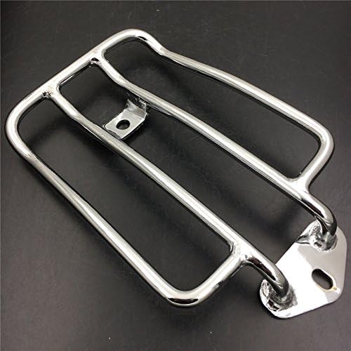 HK- Chrome Steel Standard Rear Fender Rack Plated Luggage Shelf Compatible with Solo Seat Compatible with HD H-D 2004 & LATER XL SPORTSTER See picture Compatible with detail measurement