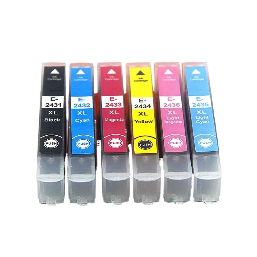 Confezione da 20 cartucce d'inchiostro compatibili per stampanti XP-750 XP-850 XP-950 - Include modelli T2421 T2426 T2431 T2436 (3 set di colori + 2 neri)