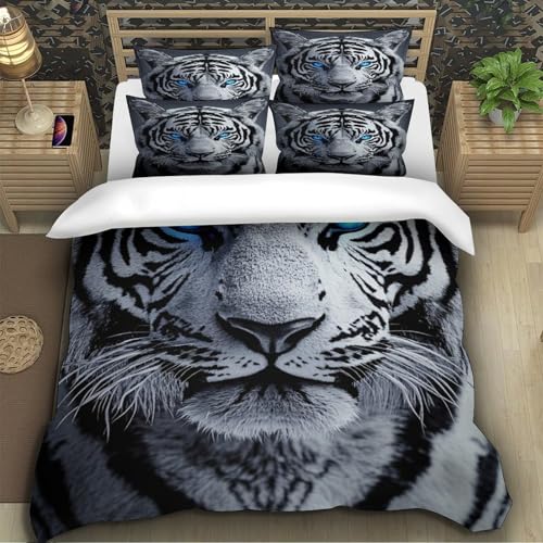 Housse de couette motif zèbre de qualité supérieure en microfibre 260x220