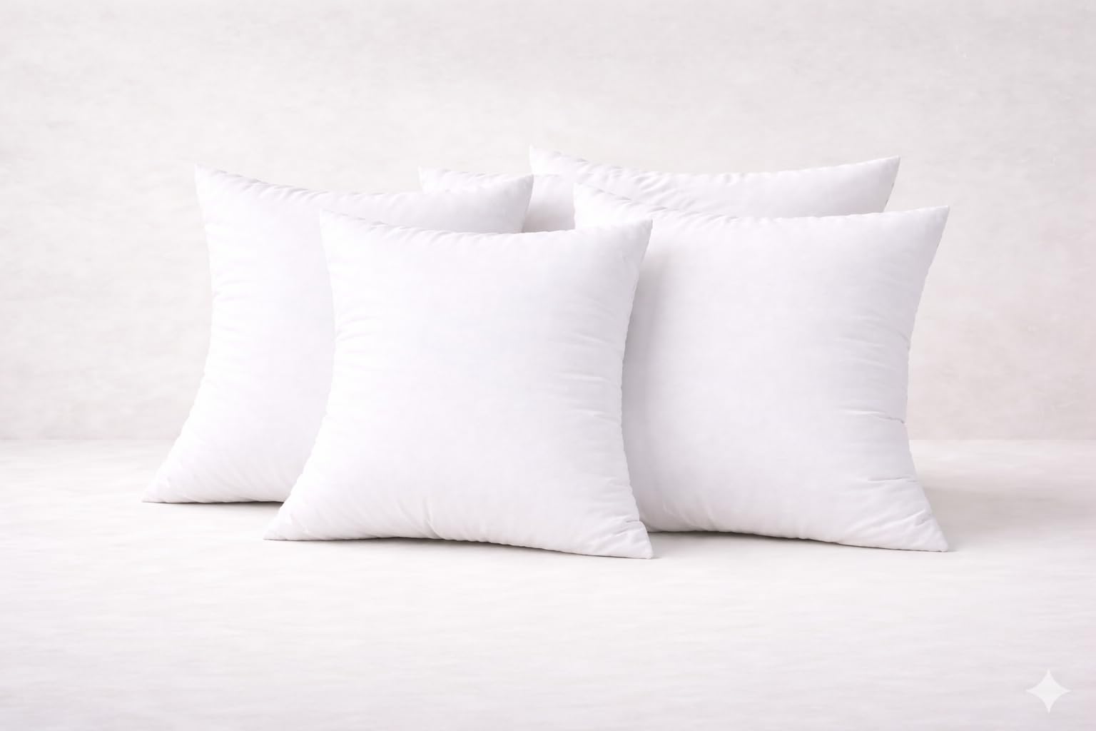 Arlinens White Pack Of 4 Cushion Pads 75X75cm (30X30) – Premium Hollow Fibre Filled Inner Cushions, Soft Bounce Back Square Sofa Scatter Inserts, Hypoallergenic Polyester Cushion Fillers