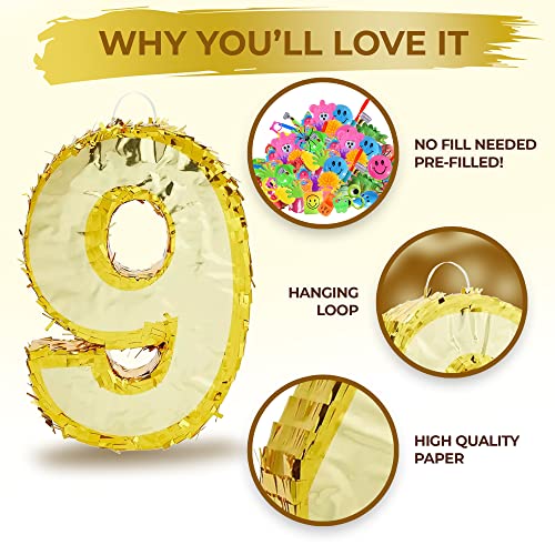 Homeify H-HF-1316 Gold Foil Number Pinata For Birthday Party thumb #2