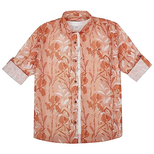 Image of CAVIO Boys Printed Shirt with Embellished T-Shirt
