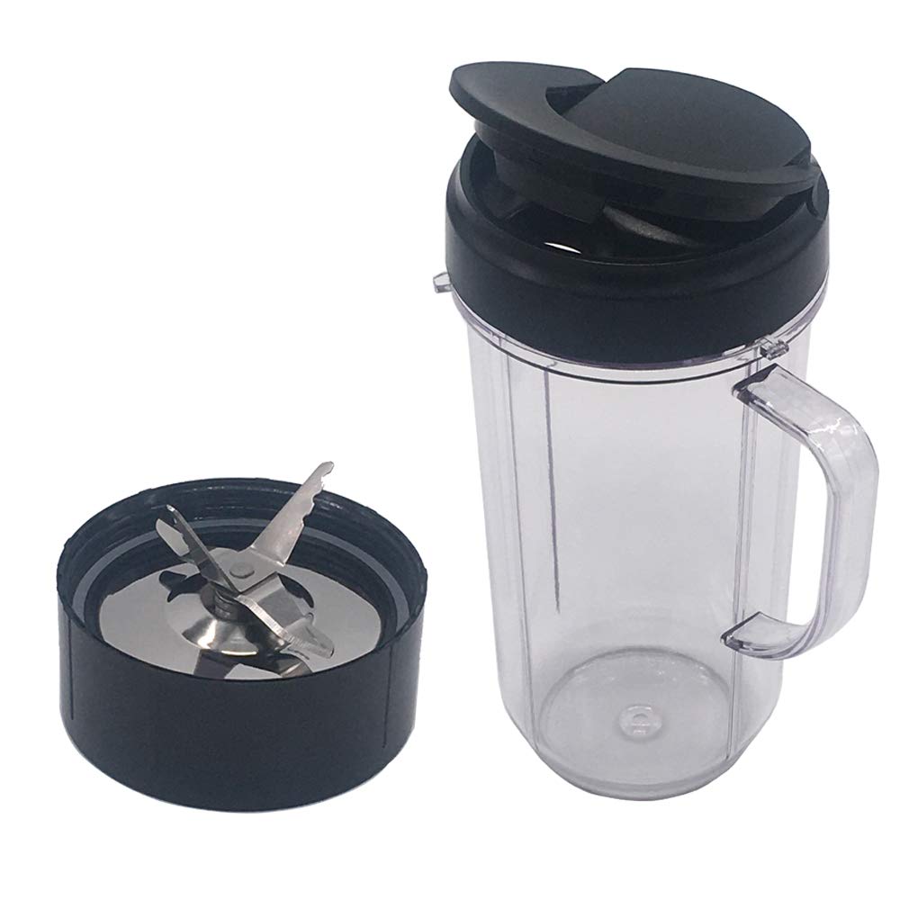 Joystar Replacement Part Ice Shaver Blade extra 20oz cup with lid for Magic Bullet Blender, Mixer, Juicer, Food Processor (Model MB1001/MB 1001B/MBR-1701 /MBR-1702 /MBR-1101 /MB-BX1770-02/MBR-0301) (2
