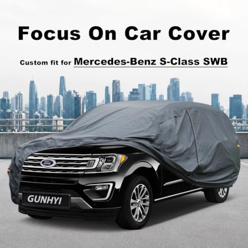 Image of GUNHYI Premium Car Cover Custom Fit Ford Expedition, 16 Layers Heavy Duty Car Cover Waterproof All Weather with Zipper Door for Sun Rain Snow Dust Uv Protection