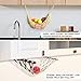 Fruit Hammock for Kitchen Under Cabinet,Large Macrame Fruit Hammock for Kitchen Décor,Storage That Saves Counter For More Counter Space at Home, Boat, or Rv,with 4 Hooks.(nature)
