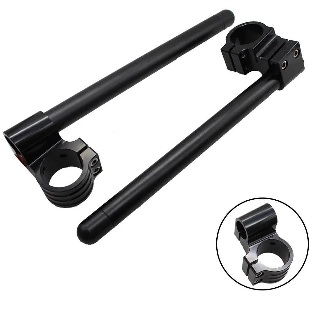Elevadora Manillar Clip-Ons para Manillar Motocicleta Aluminio CNC Horquillas para Manillar Clips Universales 7/8" Y 22 Mm Elevadores para Manillar Motocicleta(Riser Black 46mm)