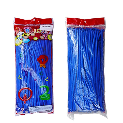 Image of Bule 260Q Balloons, Long Skinny Balloons,Twisting Balloon 100 Pcs, Premium Magic Clown Ballon for Balloon Animal, Garland, Baby Birthdays, Festival Decoration